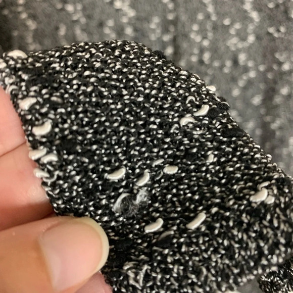 Additions by Chico's Loose Knit Sweater Size 2 Shirt Top Pullover Black White - Picture 12 of 15